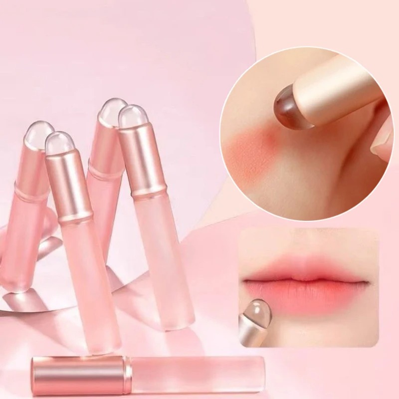 Nail Art Pink Soft - แปรงซิลิโคนสำหรับเพ้นท์เล็บสีชมพูเจลลี่ ใช้ซ้ำได้ สำหรับทาผงกระจก ผงสี ใช้สำหรับทำเล็บ แปรงทาเล็บแบบนุ่ม