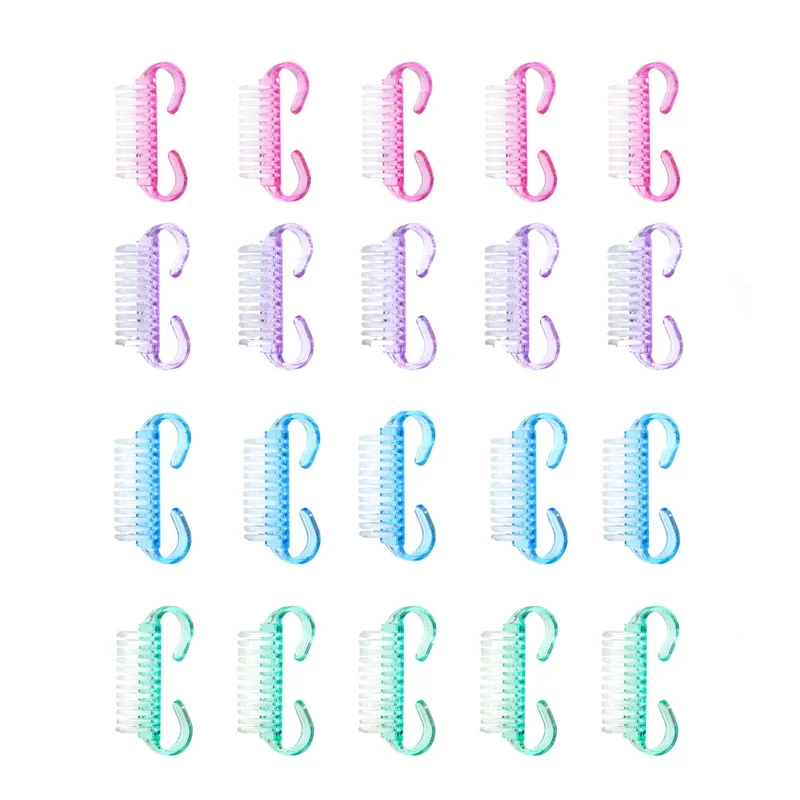 Nail Art Pink Soft - แปรงอะคริลิคสีชมพูสำหรับทำเล็บ แปรงทำความสะอาดเล็บ แปรงขัดเล็บ ชุดอุปกรณ์ทำเล็บ