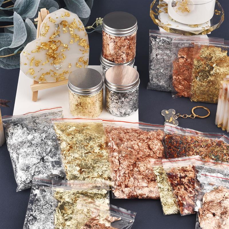 Nail Foil Transfer - 1/2/3/5/10G Imitation Gold Sliver ฟอยล์ทองแดง Sequins