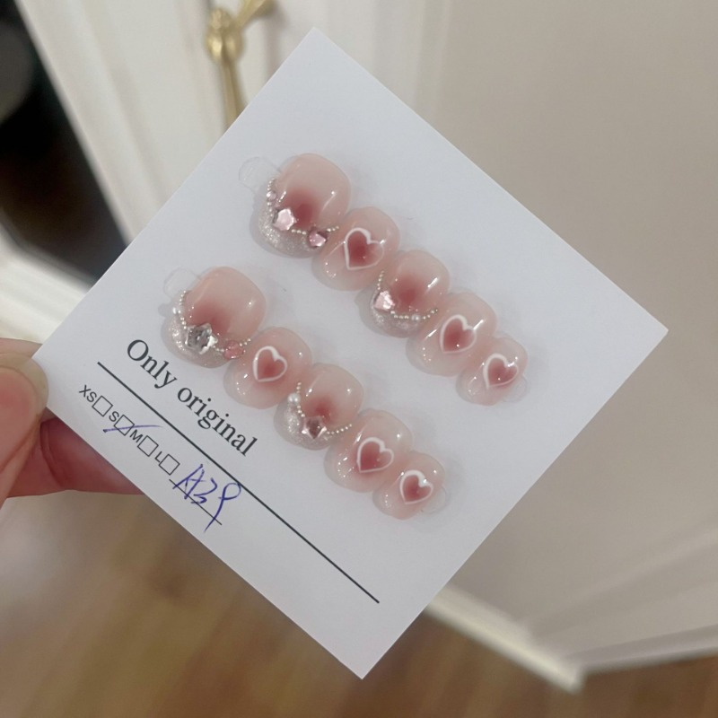 10 ชิ้นฤดูร้อนฝรั่งเศสสั้นมือบ - Nail Art Glitter บทวิจารณ์และราคา