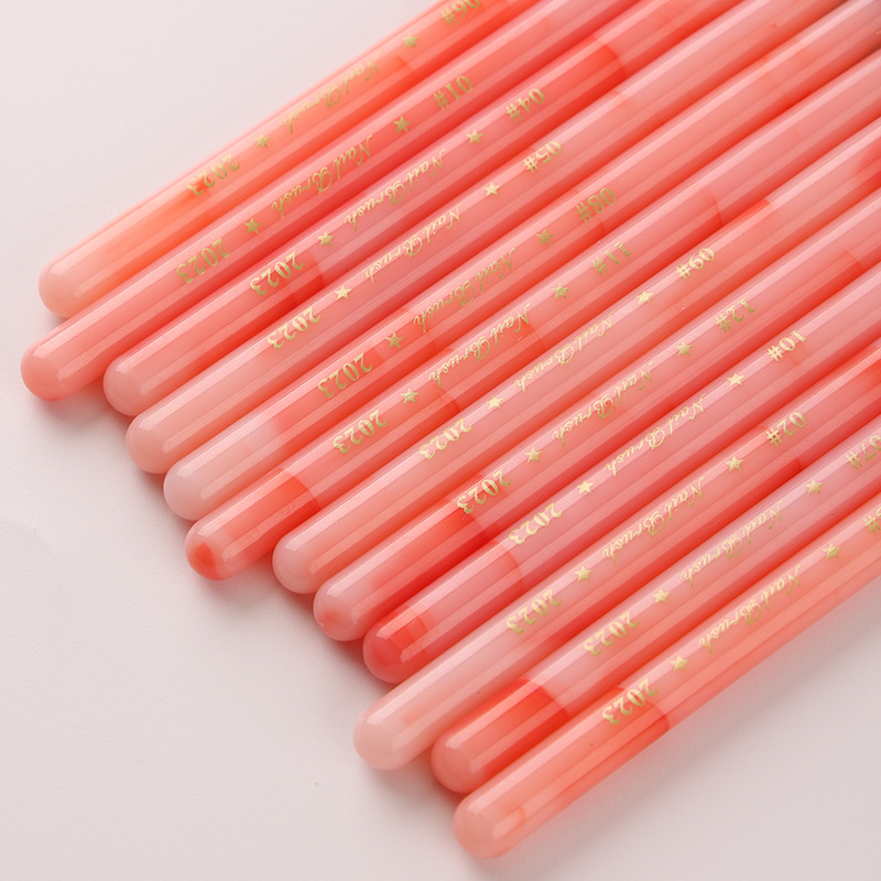 ชุดแปรงทำเล็บ 12 ชิ้น สีชมพู ด - Nail Art Pink Soft บทวิจารณ์และราคา