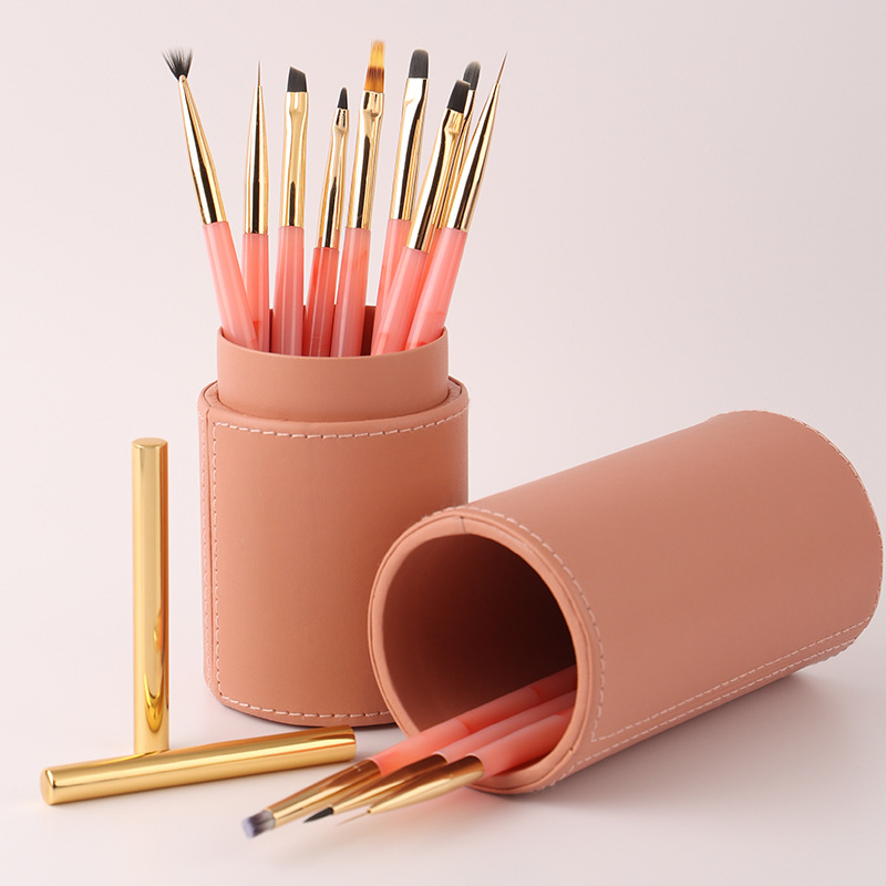 ชุดแปรงทำเล็บ 12 ชิ้น สีชมพู ด - Nail Art Pink Soft บทวิจารณ์และราคา