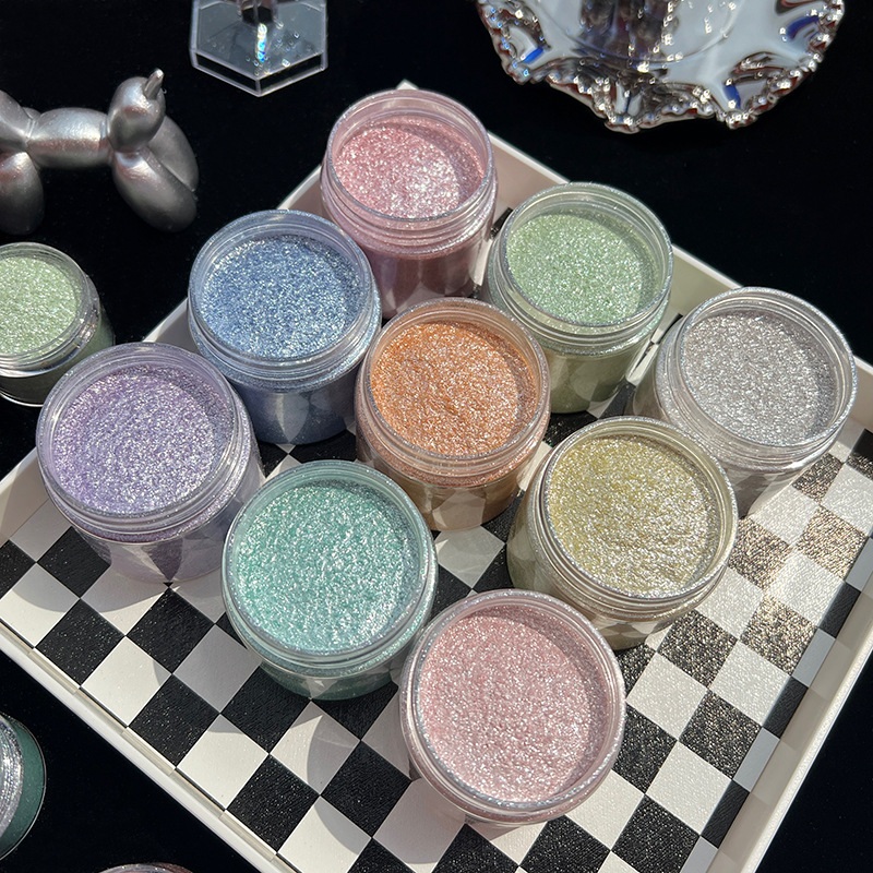 ผงไมก้ากลิตเตอร์เมอร์เมดไดมอนด - Nail Art Inspo บทวิจารณ์และราคา