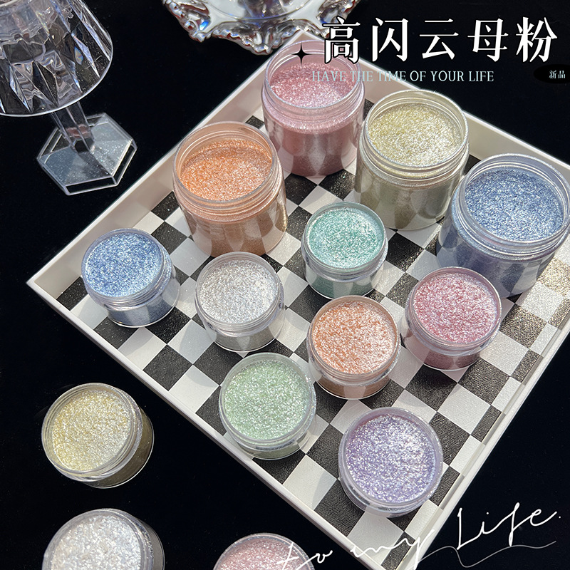 ผงไมก้ากลิตเตอร์เมอร์เมดไดมอนด - Nail Art Inspo บทวิจารณ์และราคา