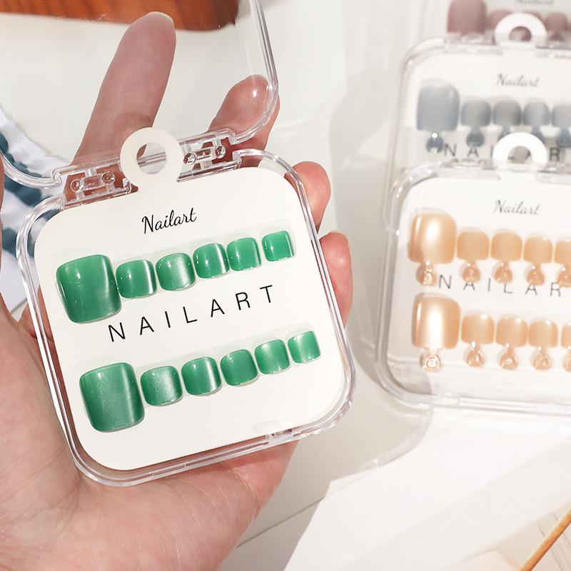 เล็บปลอมแบบฝรั่งเศส 10 ชิ้น/กล - Nail Art Extension Cat Eye บทวิจารณ์และราคา
