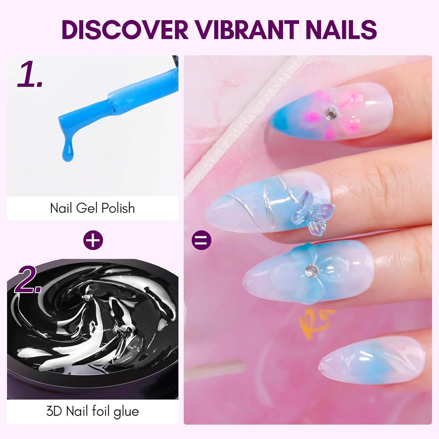 มาการ์ท 3D เจลทาเล็บ 8 มล. กาว - Nail Foil Transfer บทวิจารณ์และราคา