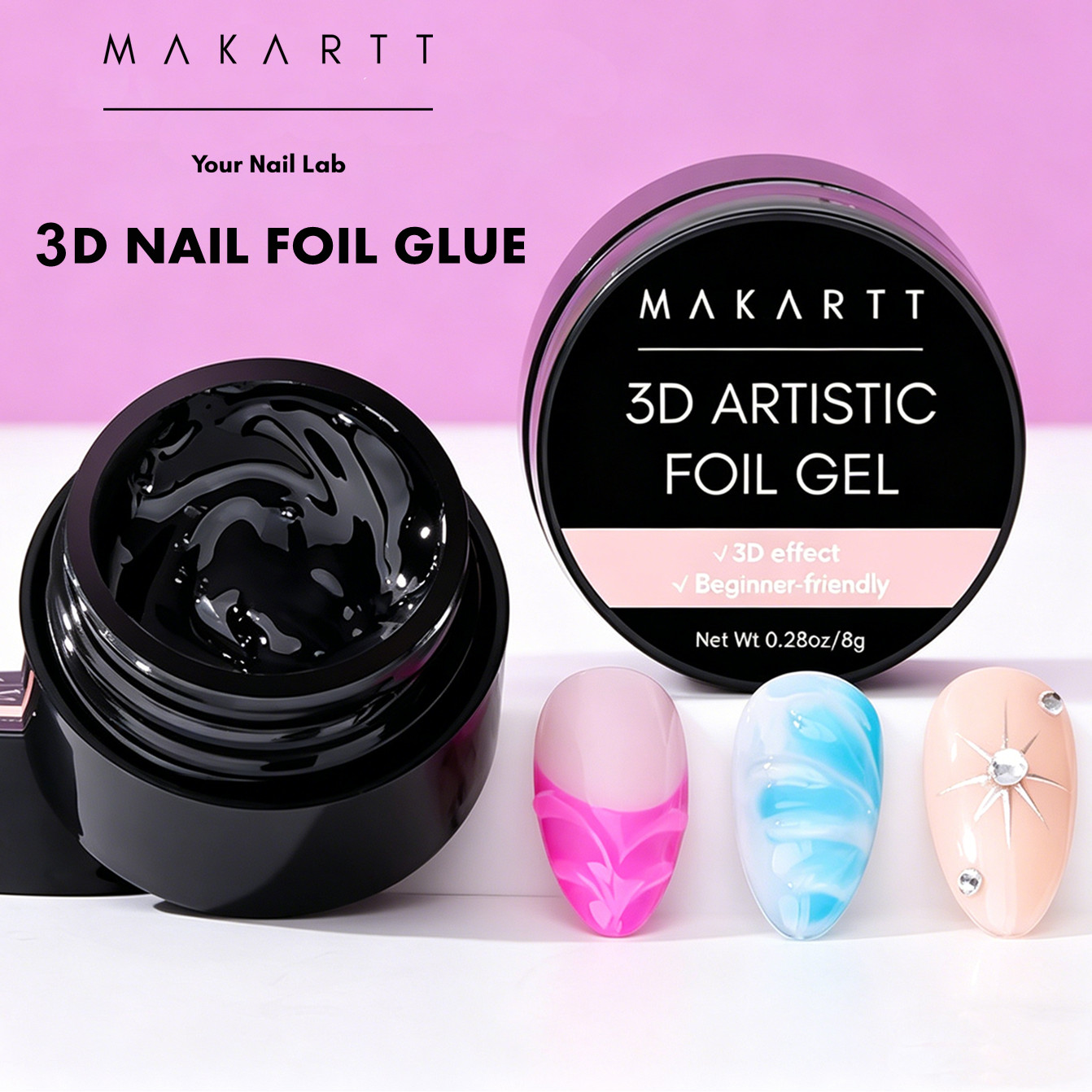 มาการ์ท 3D เจลทาเล็บ 8 มล. กาว - Nail Foil Transfer บทวิจารณ์และราคา