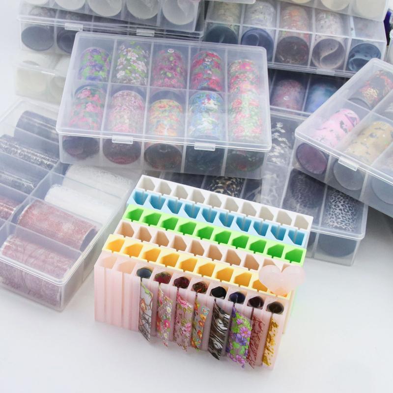 กล่องเก็บฟอยล์ทำเล็บ 1 ชุด 10  - Nail Foil Transfer บทวิจารณ์และราคา
