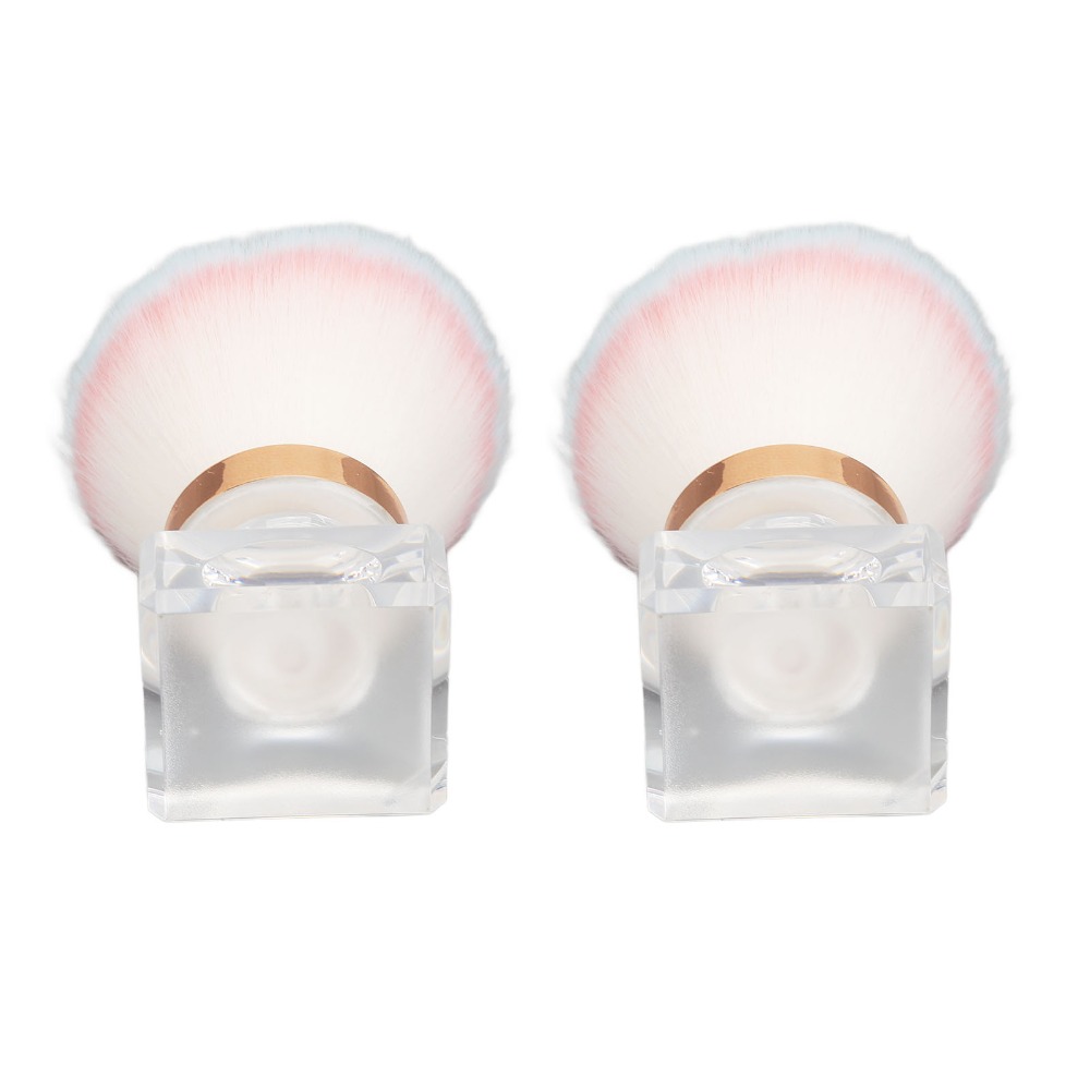 แปรงปัดฝุ่นเล็บขนนุ่มสีชมพู 2  - Nail Art Pink Soft บทวิจารณ์และราคา
