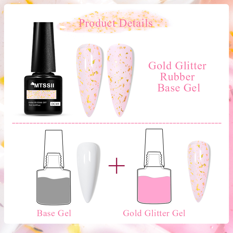 Mtssii 7ml Glitter ฐานยางเจลสี - Nail Foil Transfer บทวิจารณ์และราคา