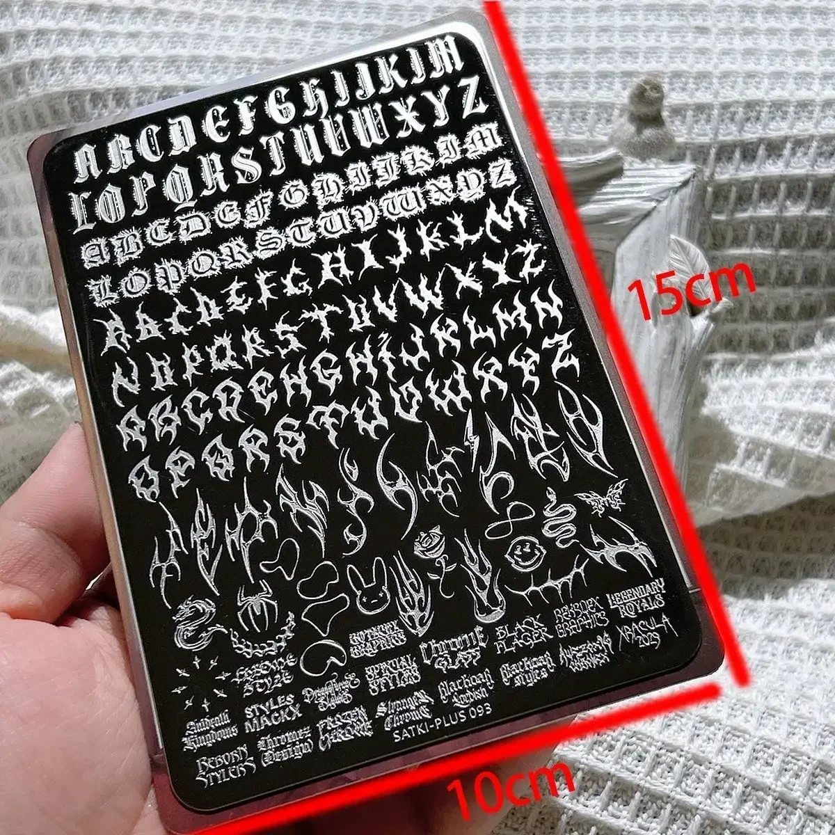 แผ่นปั๊มลายเล็บคุณภาพสูง, แม่แ - Nail Art Gothic บทวิจารณ์และราคา