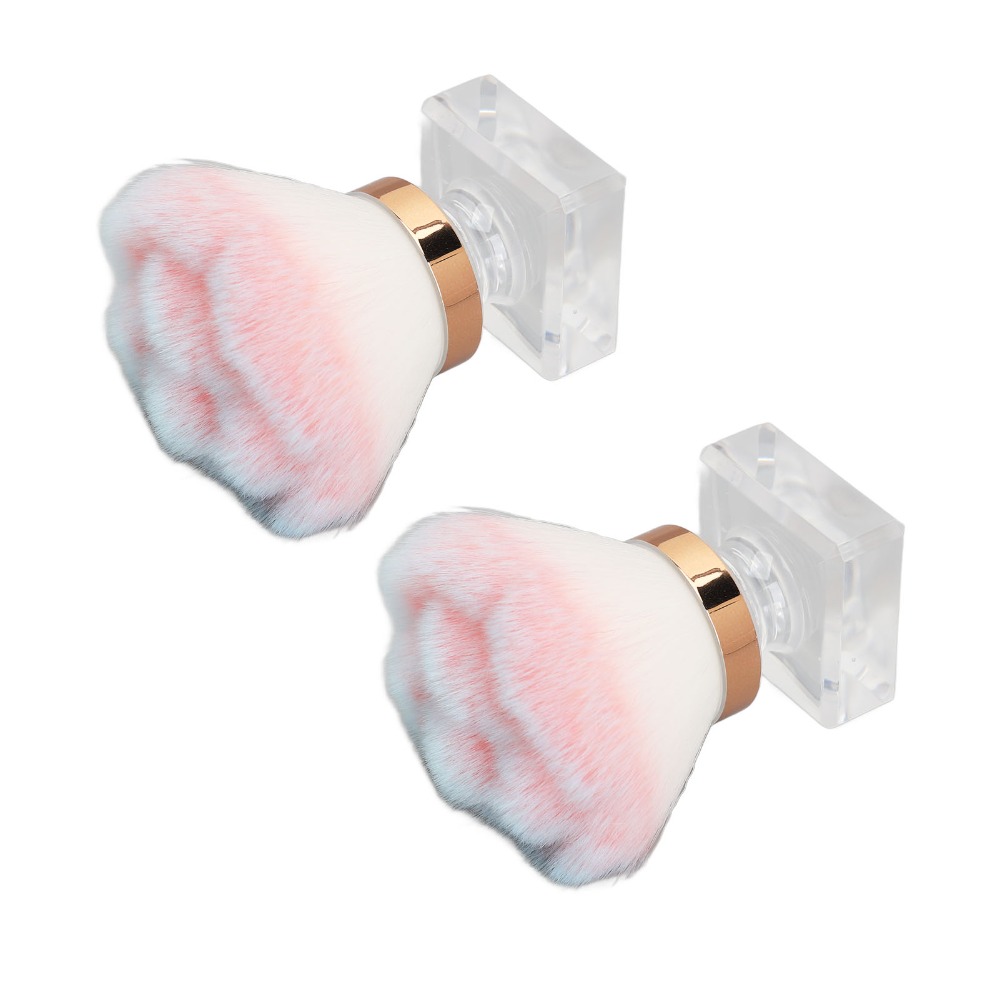 แปรงปัดฝุ่นเล็บขนนุ่มสีชมพู 2  - Nail Art Pink Soft บทวิจารณ์และราคา