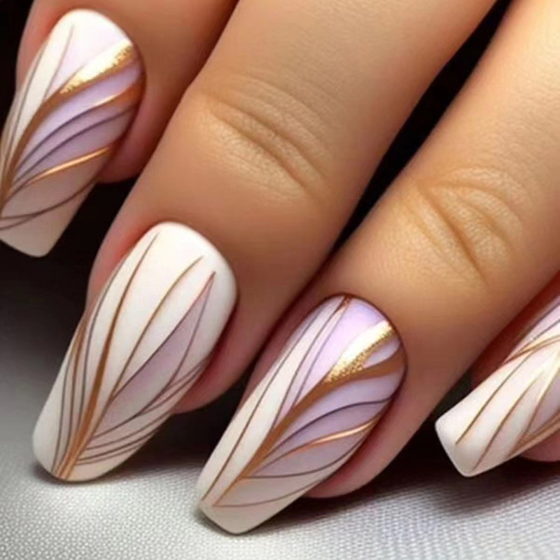 เล็บปลอมแบบสั้น 24 ชิ้น พร้อมก - Nail Art Inspo บทวิจารณ์และราคา