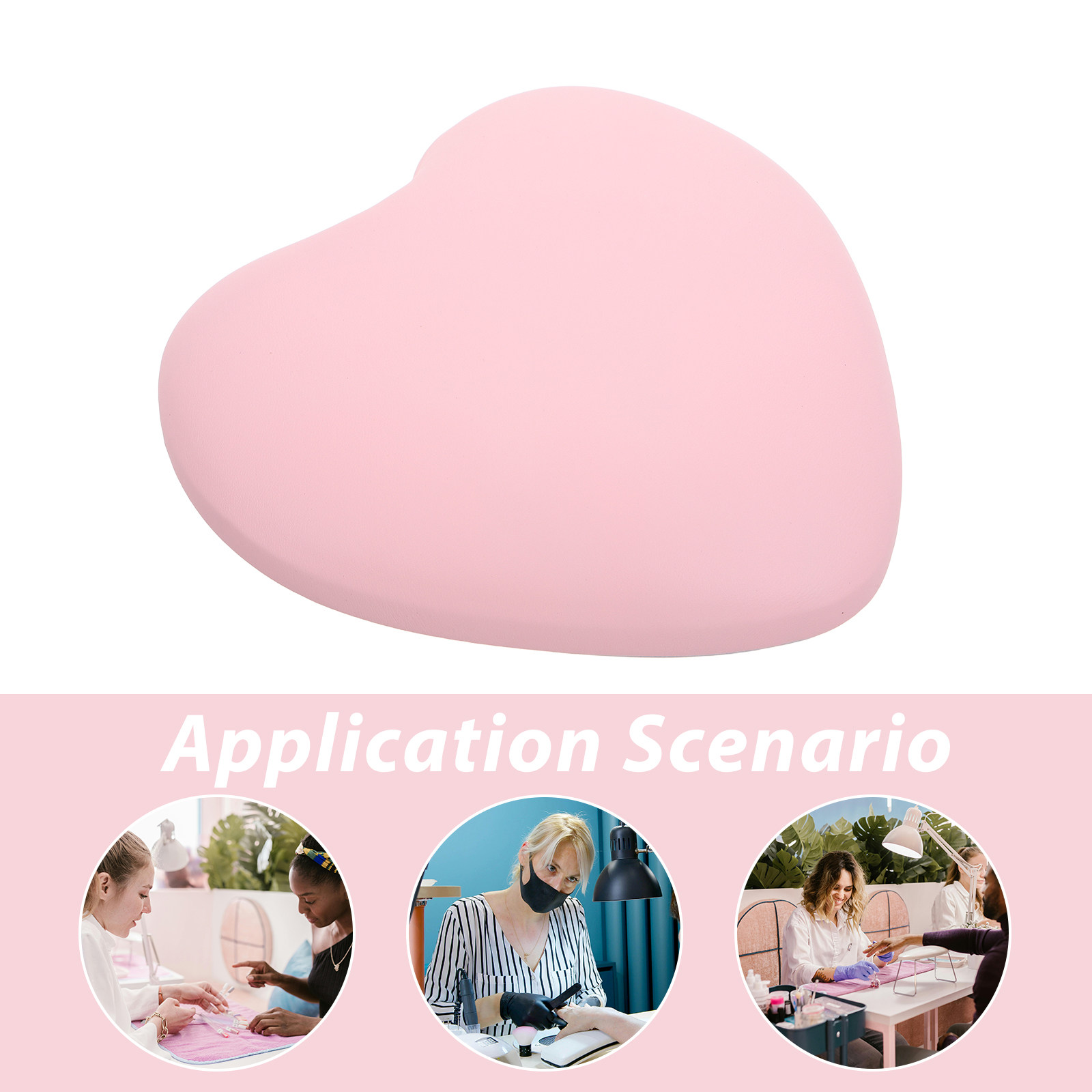 ที่วางแขนทำเล็บรูปหัวใจสีชมพูส - Nail Art Pink Soft บทวิจารณ์และราคา