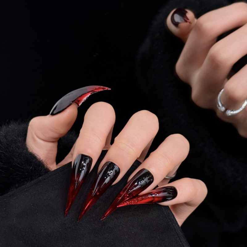 เล็บปลอมลายกรงเล็บมังกรและกรงเ - Nail Art Gothic บทวิจารณ์และราคา
