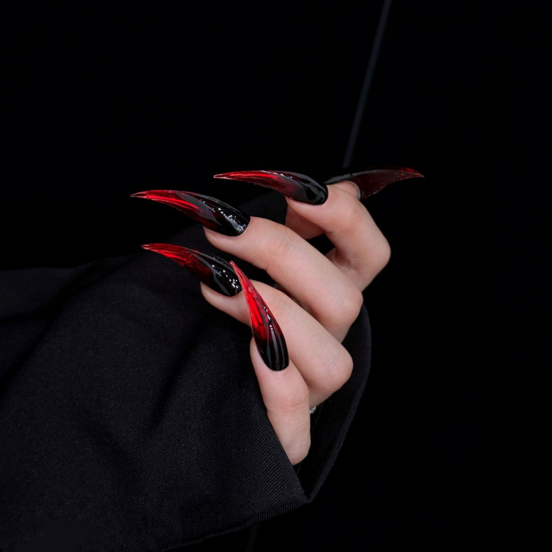 เล็บปลอมลายกรงเล็บมังกรและกรงเ - Nail Art Gothic บทวิจารณ์และราคา
