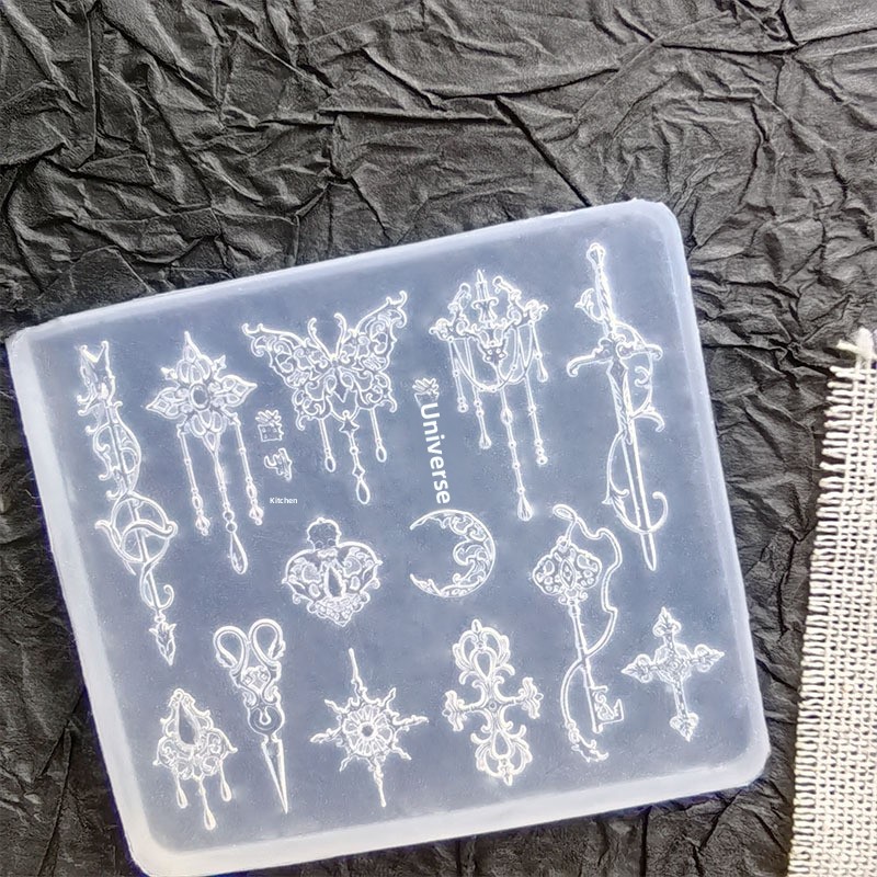 เครื่องประดับตกแต่งเล็บโลหะสไต - Nail Art Gothic บทวิจารณ์และราคา