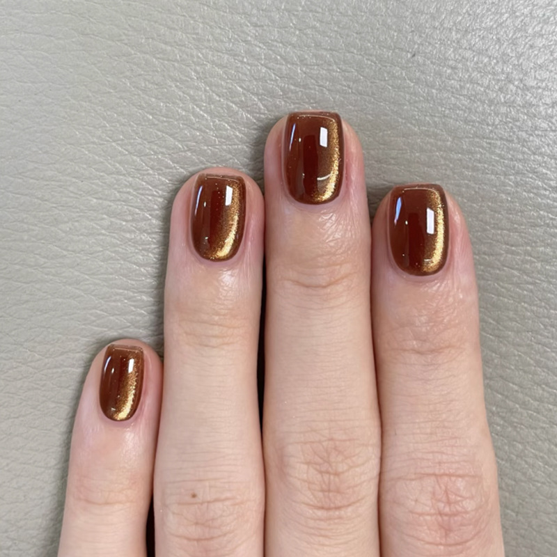 ชุดเล็บปลอมสีแดงไวน์แบบเรียบง่ - Nail Art Glitter บทวิจารณ์และราคา
