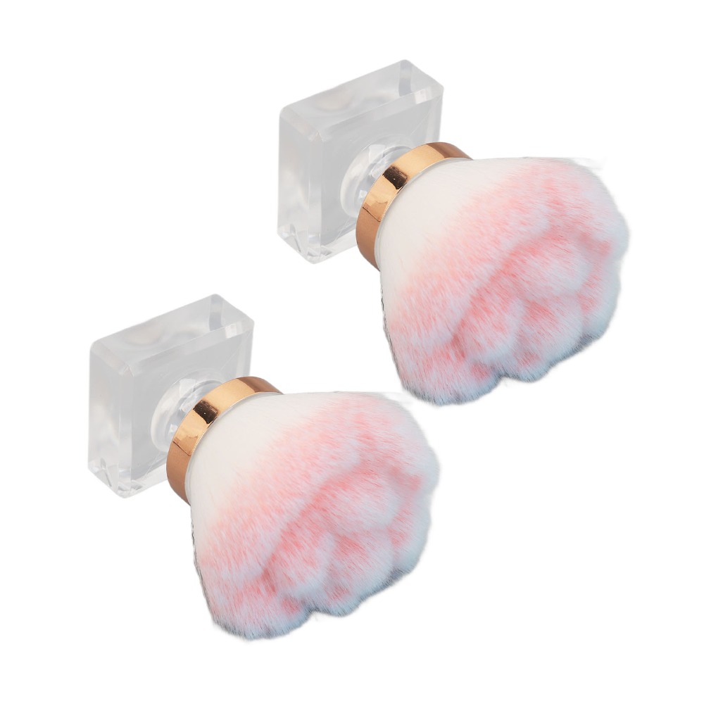 แปรงปัดฝุ่นเล็บขนนุ่มสีชมพู 2  - Nail Art Pink Soft บทวิจารณ์และราคา