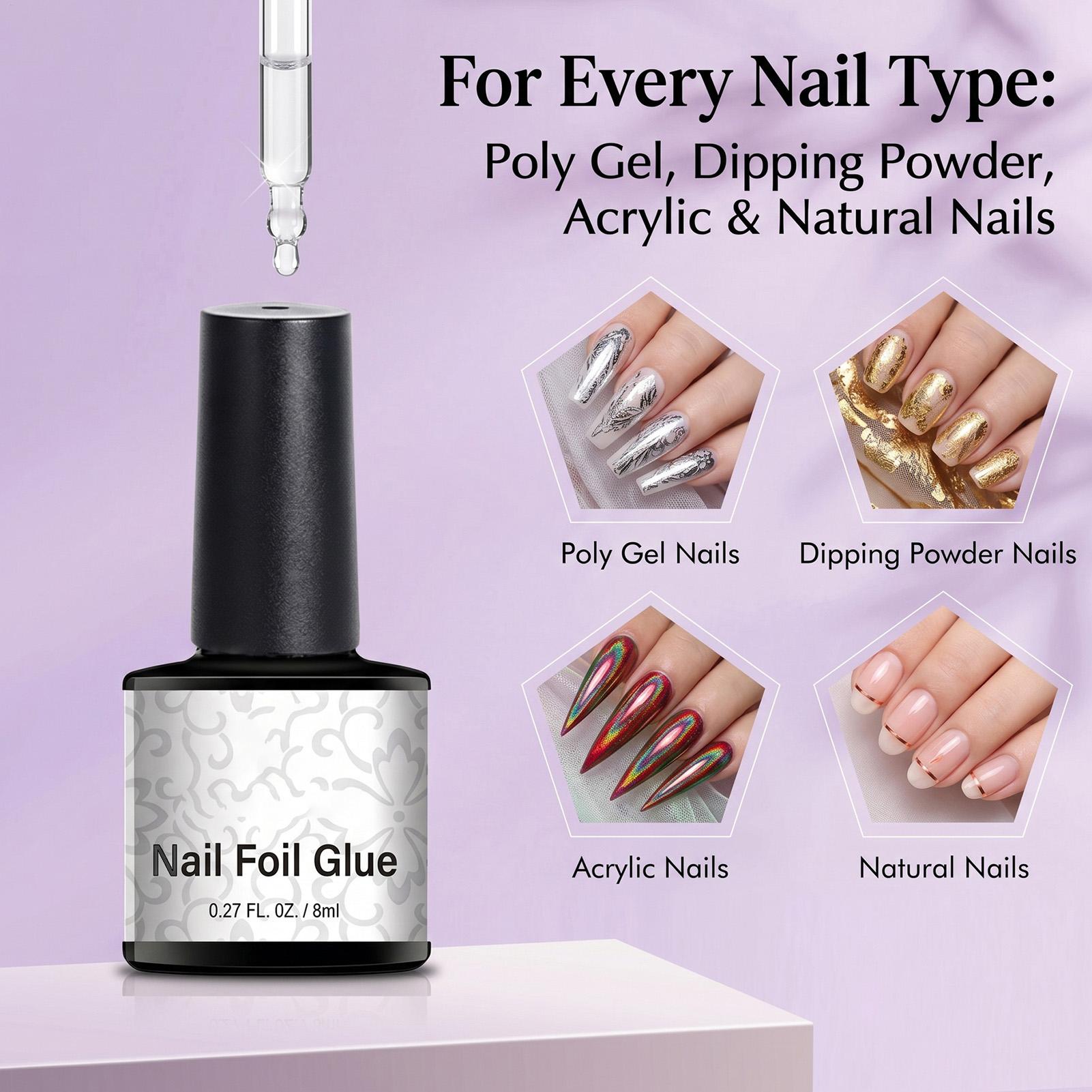 กาวติดฟอยล์เล็บ 8 มล. เจลฟอยล์ - Nail Foil Transfer บทวิจารณ์และราคา