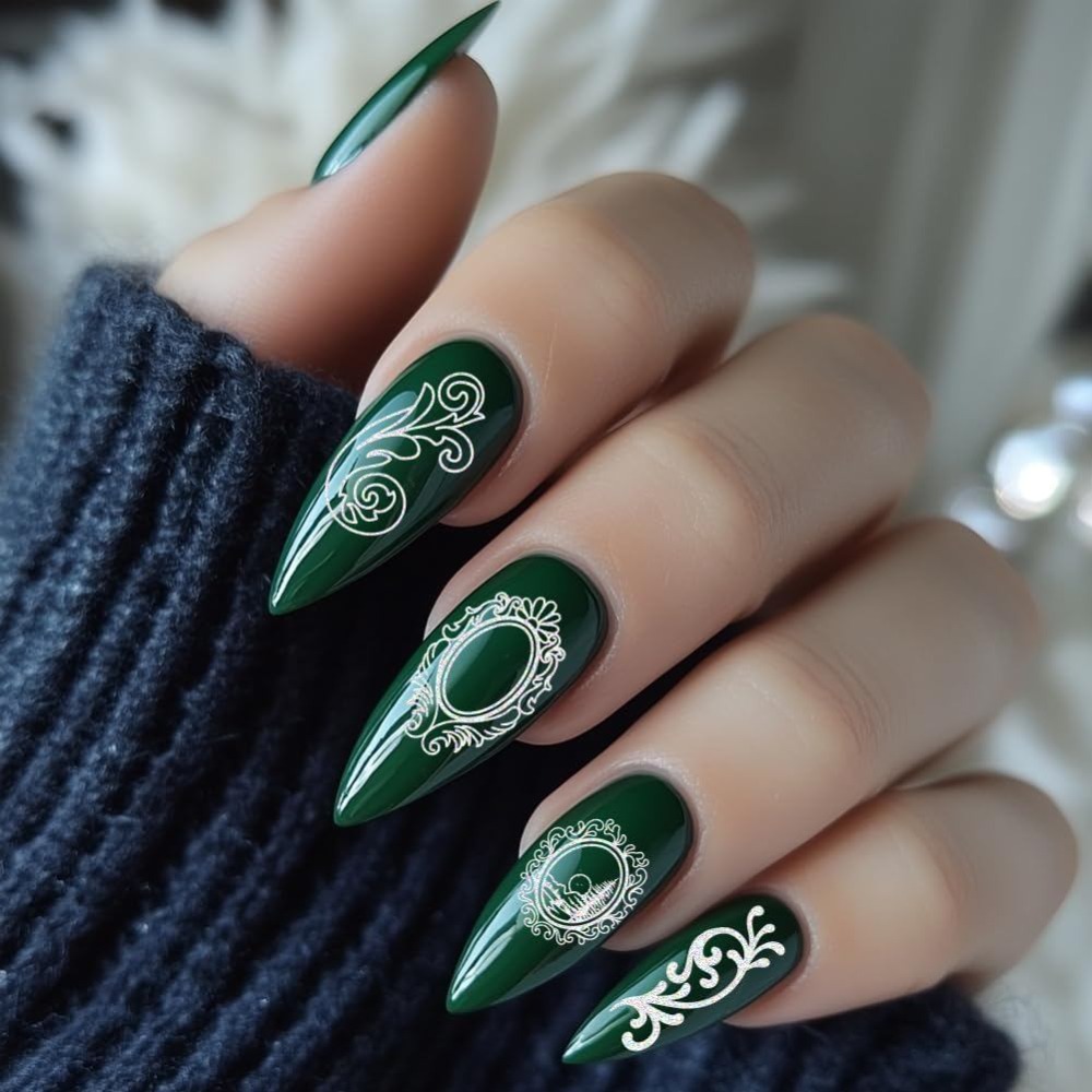 แผ่นปั๊มลายเล็บลายกรอบรูปวินเท - Nail Art Inspo บทวิจารณ์และราคา
