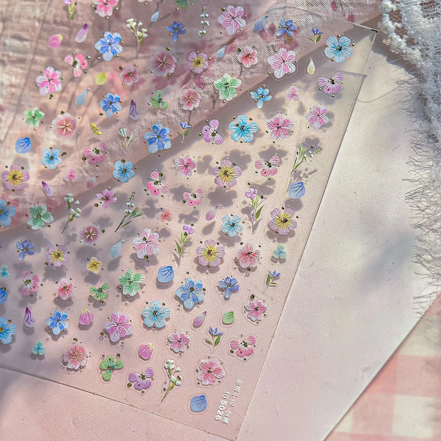 ปัก Begonia Crabapple ดอกไม้สี - Nail Art Pink Soft บทวิจารณ์และราคา