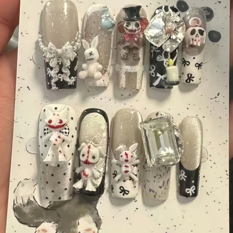 แม่พิมพ์ทำเล็บลายแฟนตาซีสยองขว - Nail Art Gothic บทวิจารณ์และราคา