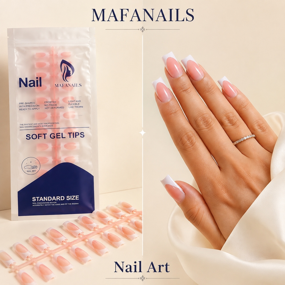120 ชิ้น ปลายเล็บเจลนุ่มแบบยืด - Nail Art Pink Soft บทวิจารณ์และราคา