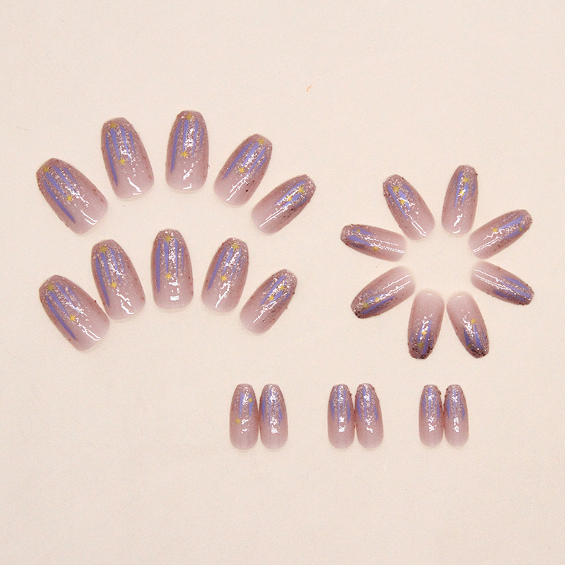 เล็บปลอมสั้นสำหรับผู้หญิงและเด - Nail Art Glitter บทวิจารณ์และราคา