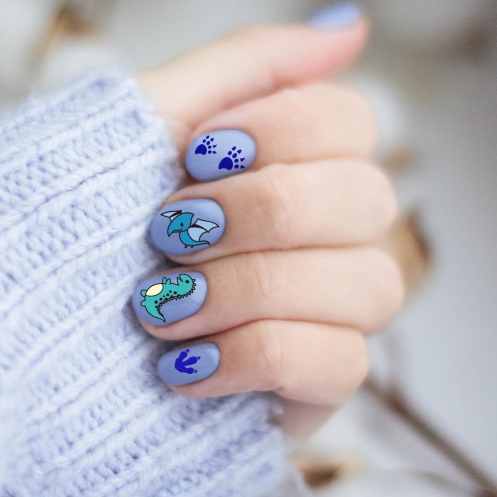 แผ่นปั๊มลายเล็บไดโนเสาร์ 3 ชิ้ - Nail Art Inspo บทวิจารณ์และราคา