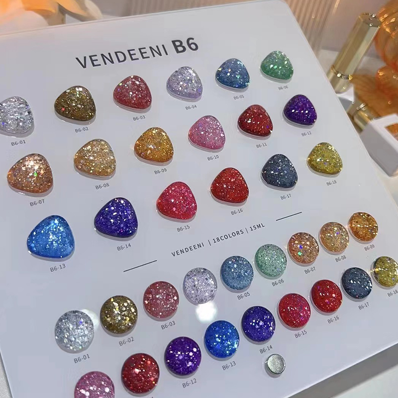 VENDEENI ชุดเจลทาเล็บแบบตาแมว  - Nail Art Glitter บทวิจารณ์และราคา
