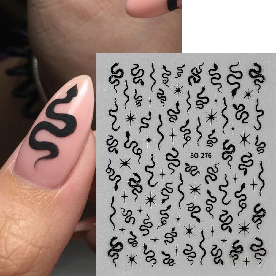 สติกเกอร์ติดเล็บลายงู 3 มิติ ส - Nail Art Gothic บทวิจารณ์และราคา
