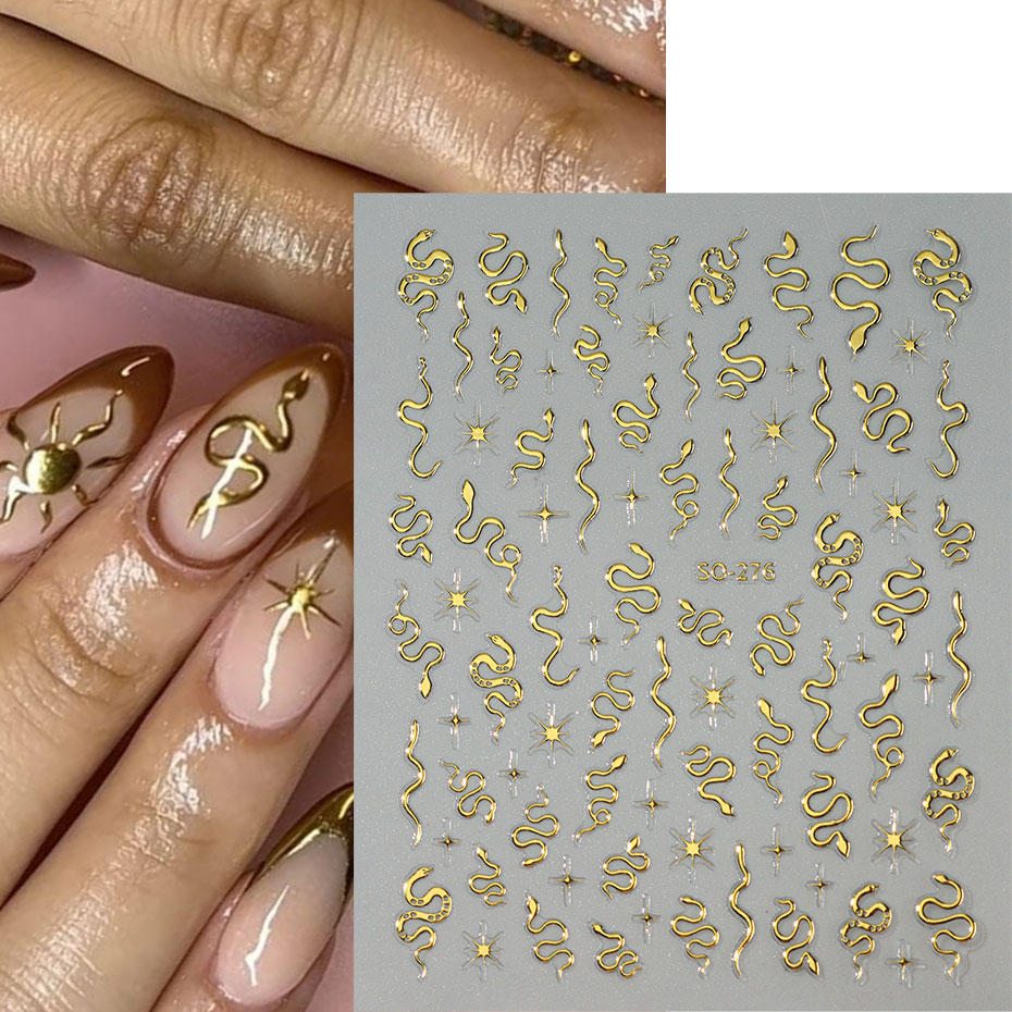 สติกเกอร์ติดเล็บลายงู 3 มิติ ส - Nail Art Gothic บทวิจารณ์และราคา